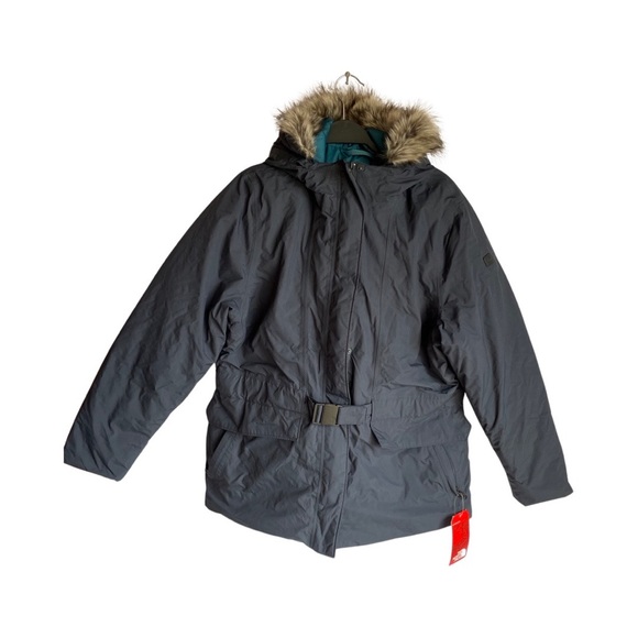 the north face down dunagiri parka fur color new with tags...
